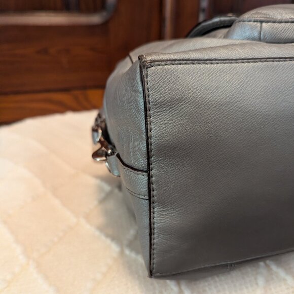 COACH CAMPBELL TURNLOCK LEATHER SATCHEL F25508 Women's Shoulder Bag - Picture 8 of 13